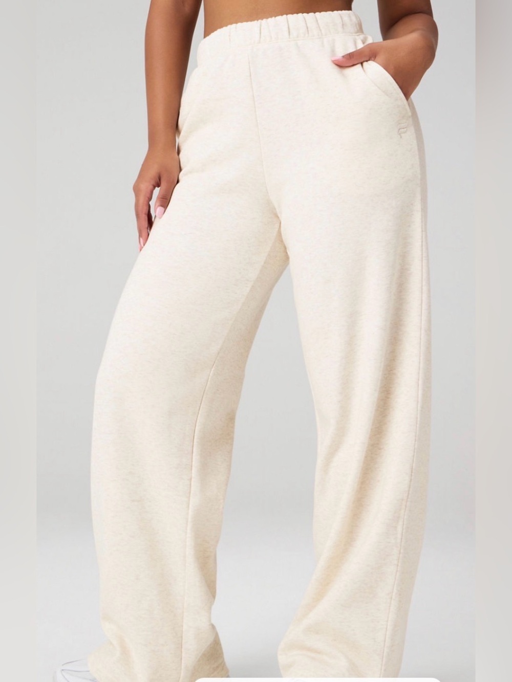 Fabletics Wide Leg Lounge Pants in Cream